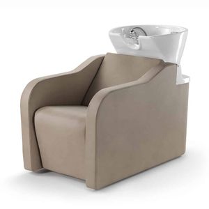bac à shampoing avec repose-pieds