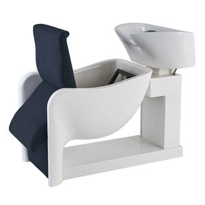 bac à shampoing avec repose-pieds