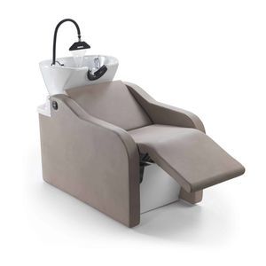 bac à shampoing avec repose-pieds