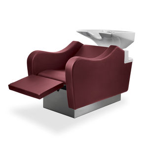 bac à shampoing avec repose-pieds