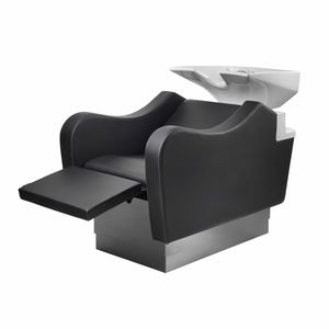 bac à shampoing avec repose-pieds