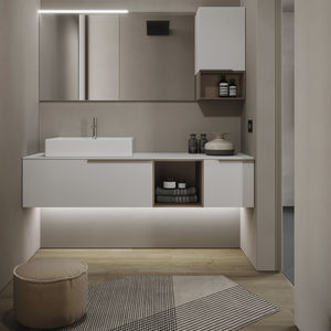meuble de salle de bain avec éclairage intégré 1