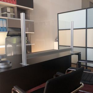 séparateur de bureau sur bureau / en aluminium / en polycarbonate