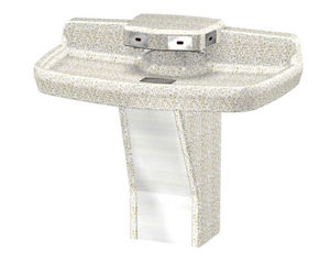 rince-mains sur pied / rectangulaire / en plastique / professionnelle