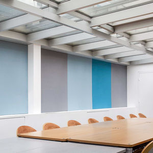 panneau acoustique mural / pour plafond / en tissu / en matériau composite