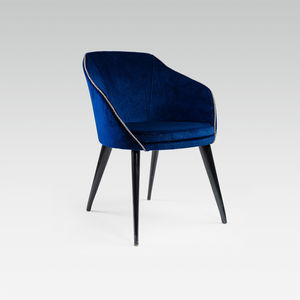 chaise contemporaine / tapissée / avec accoudoirs / en tissu
