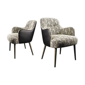 fauteuil contemporain / en tissu / en cuir / en frêne