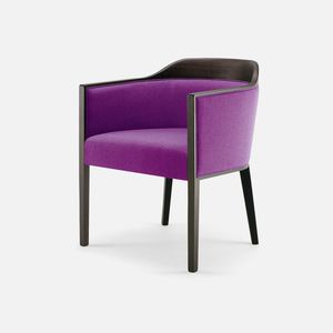 fauteuil contemporain / en hêtre / en tissu / bridge