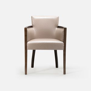 fauteuil contemporain / en hêtre / en tissu / en cuir