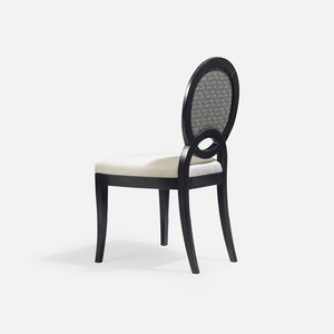 chaise classique / tapissée / médaillon / en tissu