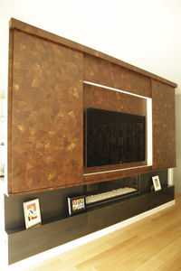 ensemble TV mural contemporain