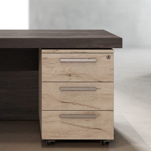caisson de bureau en bois / à 3 tiroirs / à clé