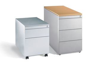 caisson de bureau en acier / à 3 tiroirs / à roulettes