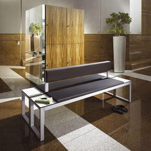 banc contemporain / en acier / à double assise