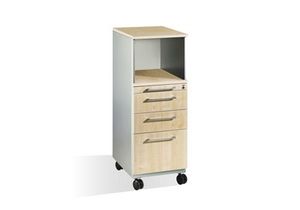caisson de bureau en acier / à 4 tiroirs / à roulettes