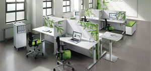 séparateur de bureau au sol