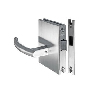 poignée pour porte en verre / en inox / contemporaine / avec serrure intégrée