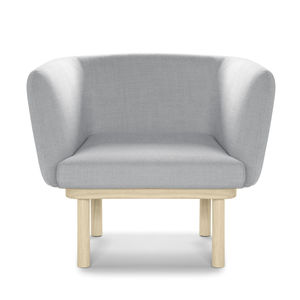 fauteuil contemporain / en tissu / en bois / pour hôtel