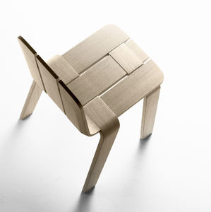 chaise contemporaine / en bois courbé / pour hôtel / pour restaurant