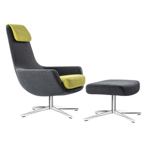 fauteuil contemporain / en acier / avec repose-pieds / avec repose-tête