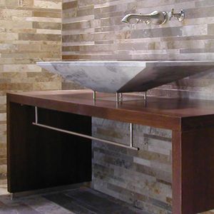 plan vasque en bois