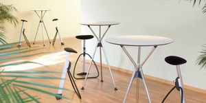 table mange-debout contemporaine / en mélaminé / ronde / pour restaurant