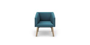 fauteuil visiteur contemporain / en tissu / en cuir / avec accoudoirs