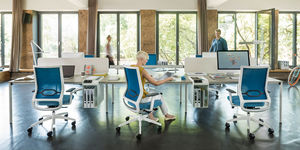 séparateur de bureau sur bureau / en tissu