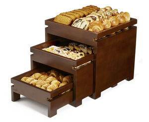 présentoir sur plan / alimentaire / en bambou / pour boulangerie