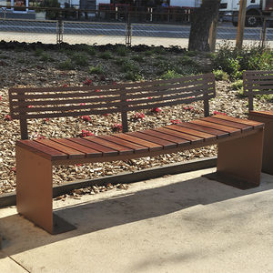 banc de jardin contemporain