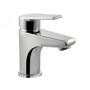 mitigeur pour vasque / en métal chromé / 1 trou / à eau froide