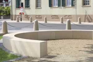 banc de jardin contemporain