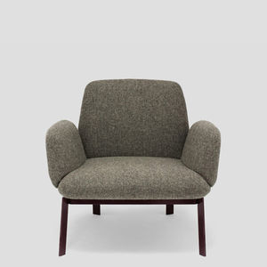 fauteuil contemporain / en tissu / en cuir / en acier