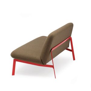 banquette contemporaine / en tissu / en acier / contract