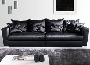 canapé contemporain / en tissu / 3 places / noir