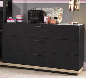 commode contemporaine / en mélaminé / pour enfant (unisexe) / noire