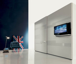 support TV mural contemporain