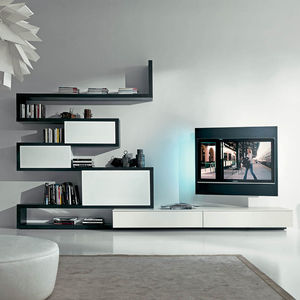 ensemble TV mural contemporain
