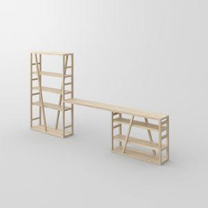 étagère paravent / design / en chêne / en noyer