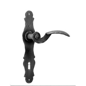poignée pour porte / en fer forgé / rustique