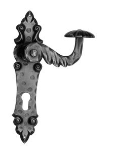 poignée pour porte / en fer forgé / rustique