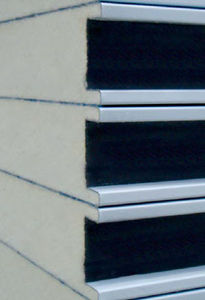 panneau sandwich pour cloison / face en acier galvanisé / âme en polyuréthane PUR