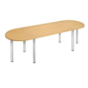 table de réunion contemporaine / en bois / ovale