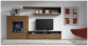 ensemble TV mural contemporain
