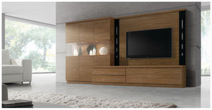 ensemble TV mural contemporain
