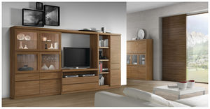 ensemble TV mural contemporain