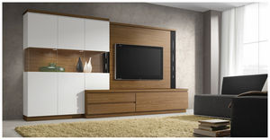 ensemble TV mural contemporain