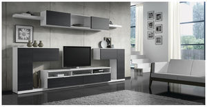 ensemble TV mural contemporain