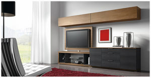 ensemble TV mural contemporain