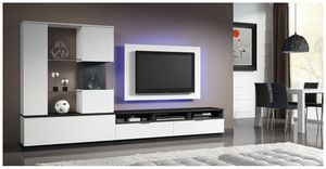 ensemble TV mural contemporain